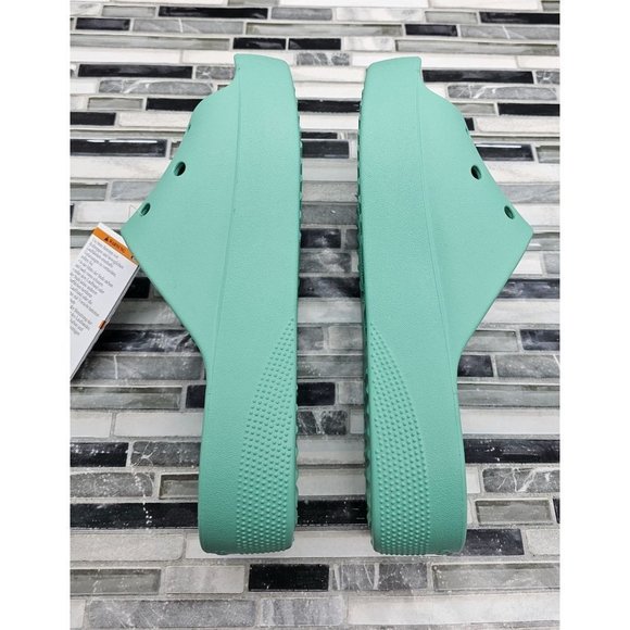Crocs Classic Platform Jade Stone Women's Slides Size 9 - Picture 6 of 11